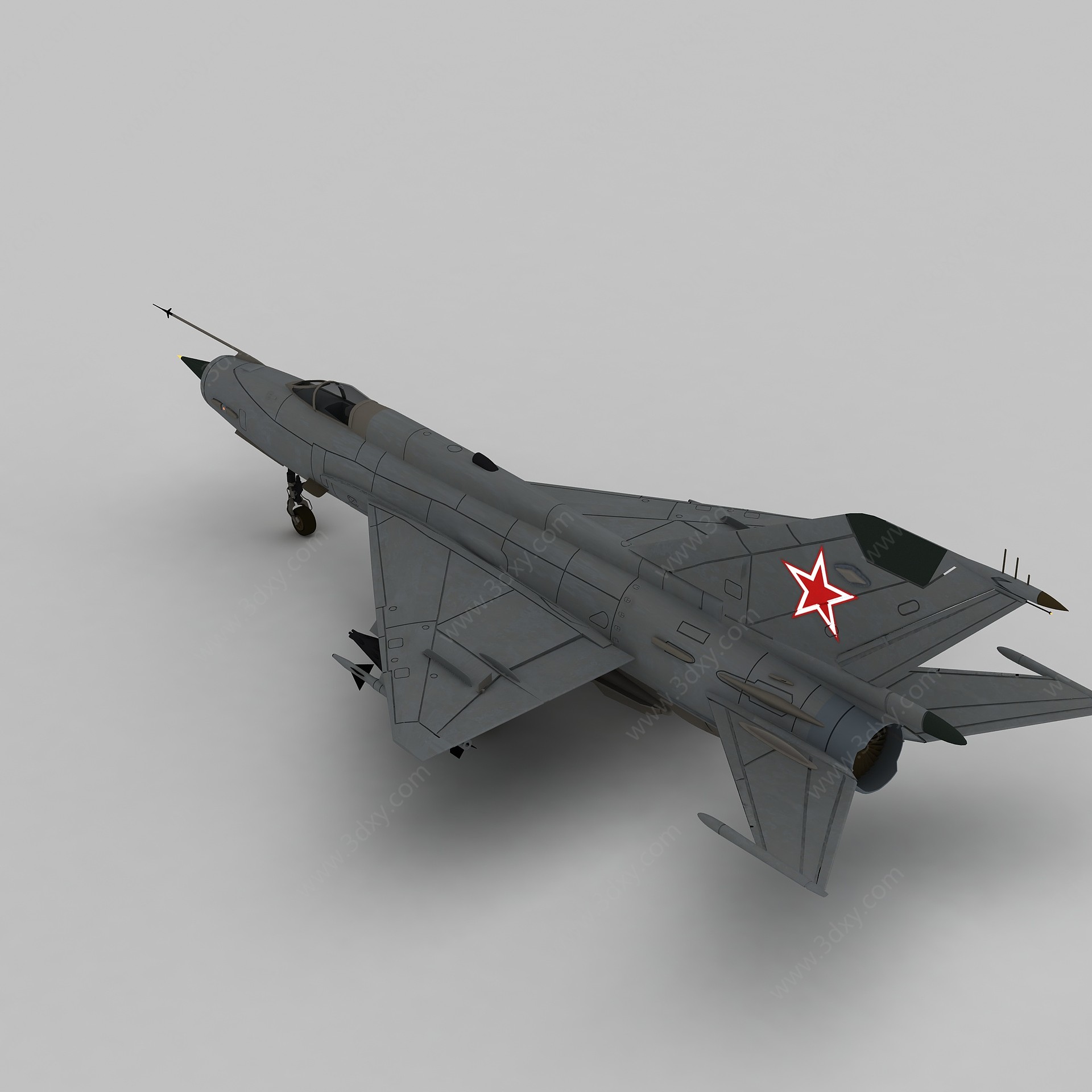 mig21战斗机3D模型