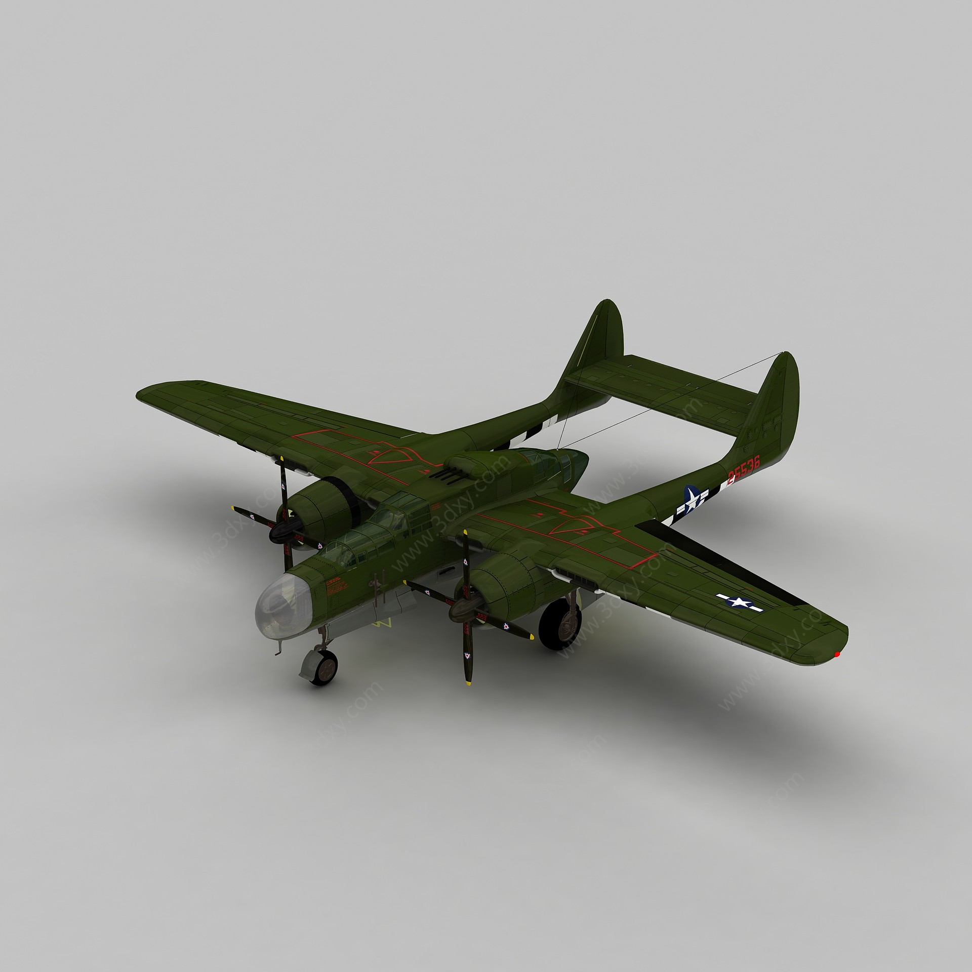 P61夜间战斗机3D模型