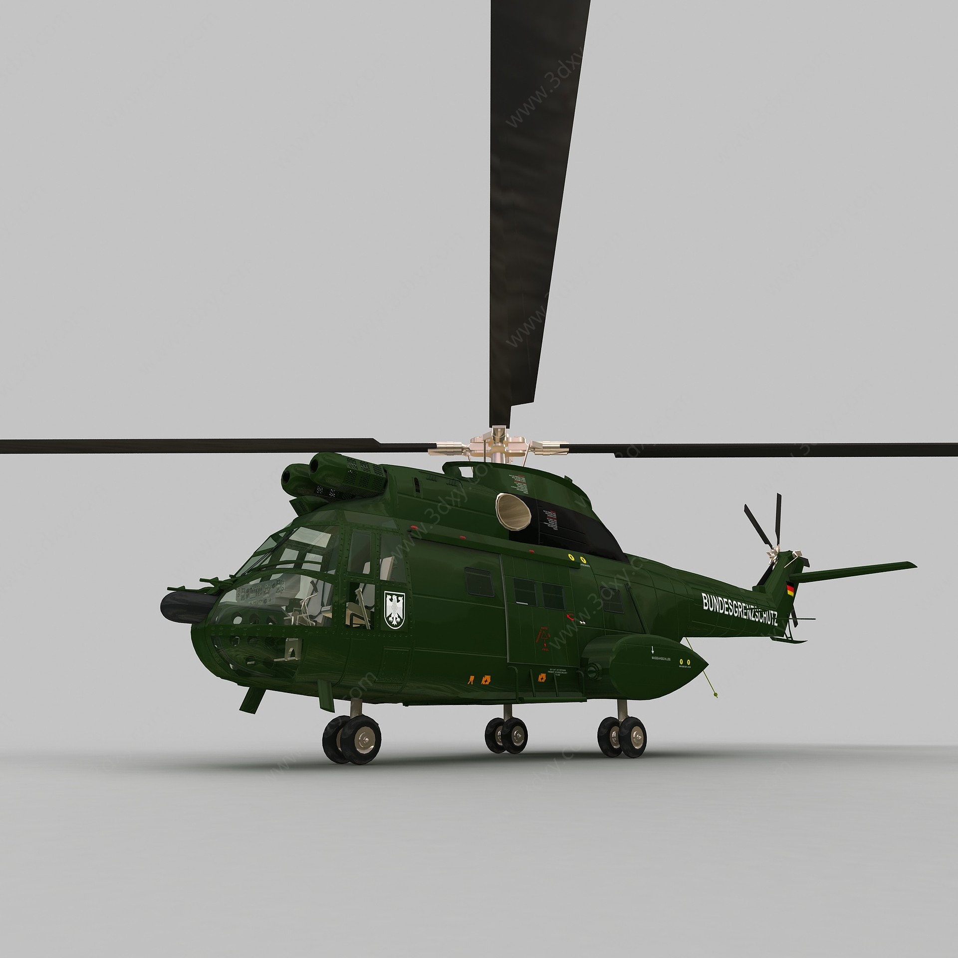 Puma战斗直升机3D模型