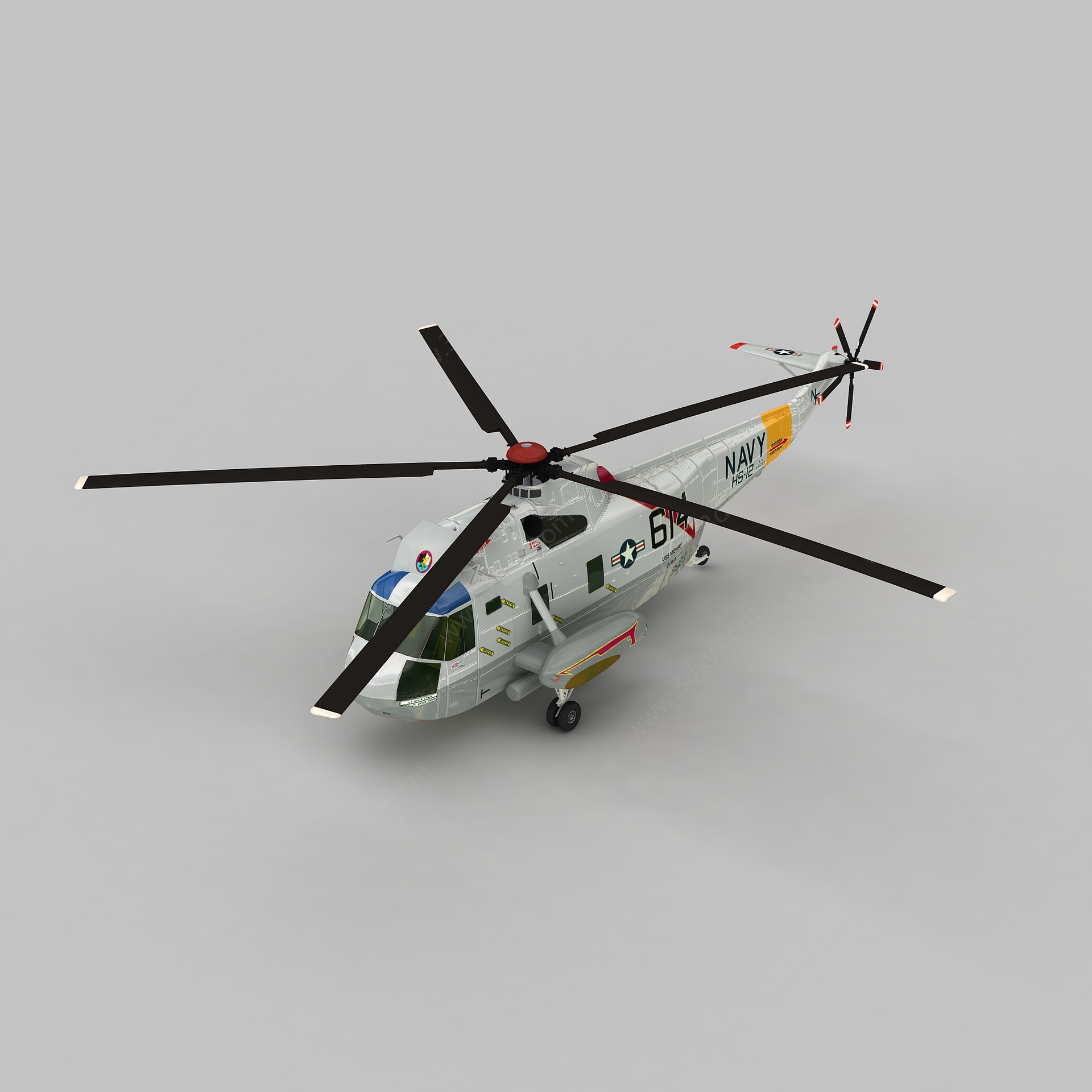 SH3HNAVY武装直升机3D模型
