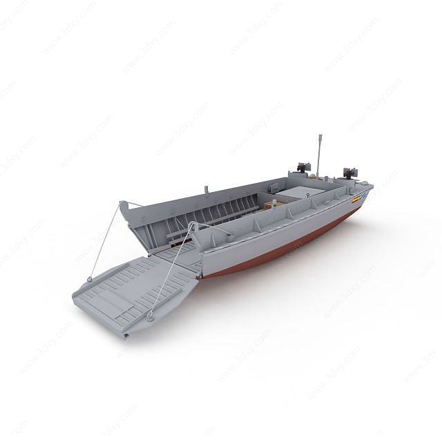 LCVP军用运输船3D模型