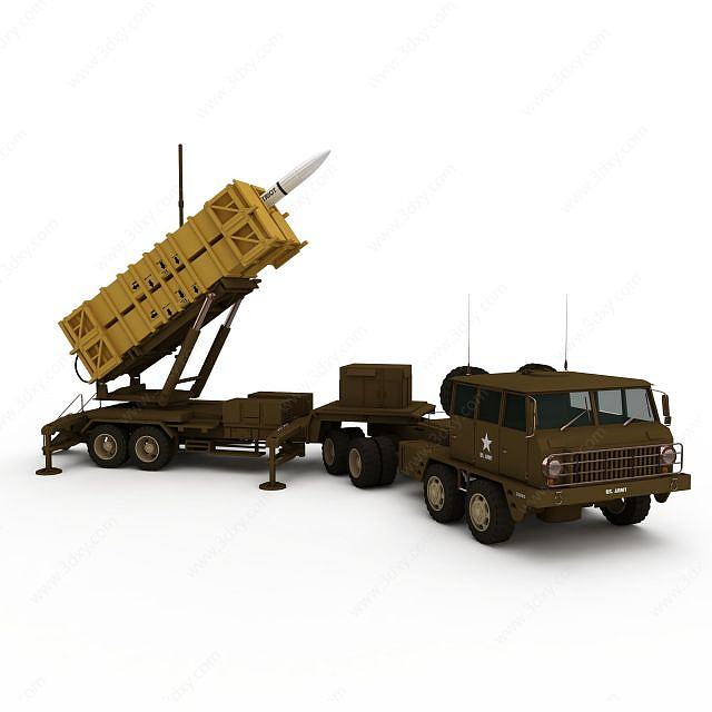 军用导弹发射装置3D模型