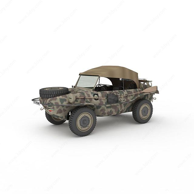 军用吉普车3D模型