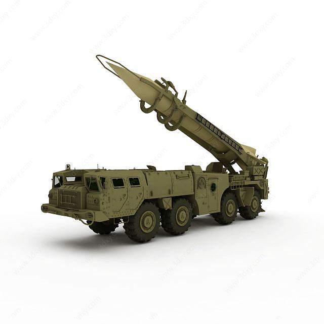 中国导弹发射车3D模型