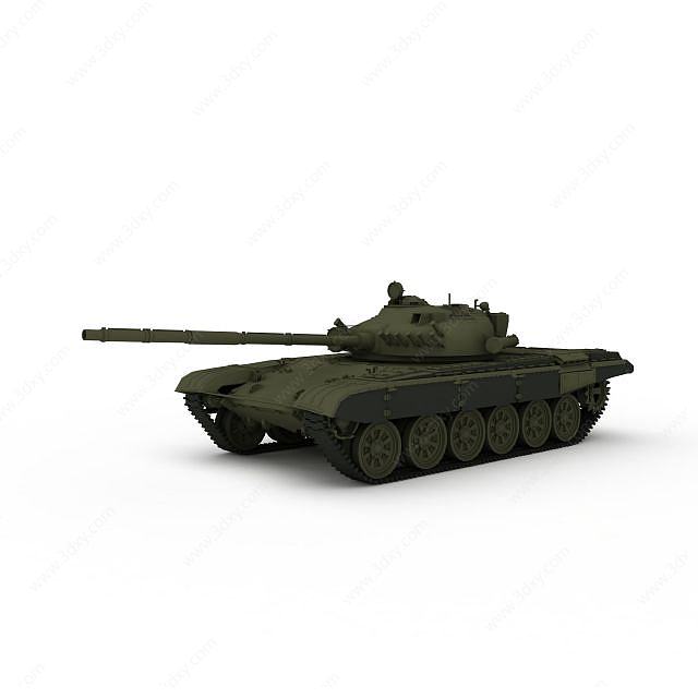 苏联T-44中型坦克3D模型