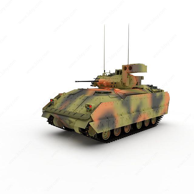 美国霞飞轻型坦克3D模型