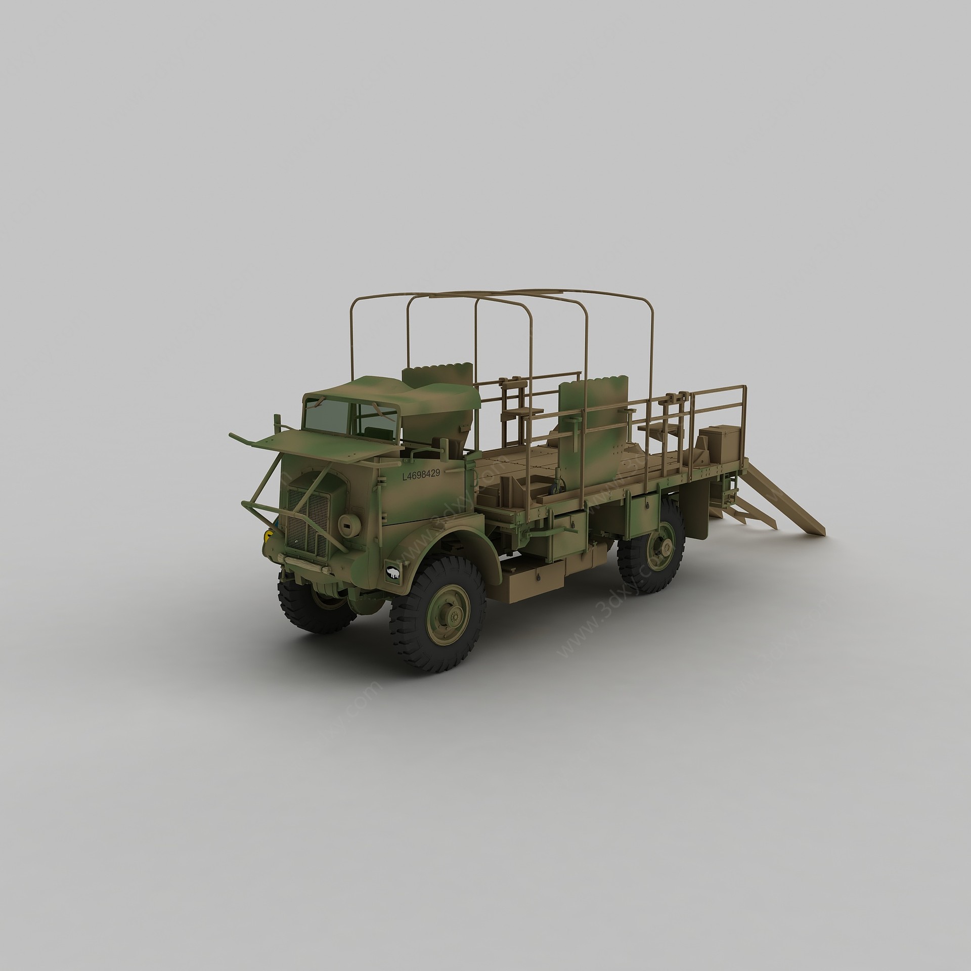 军事运输车3D模型