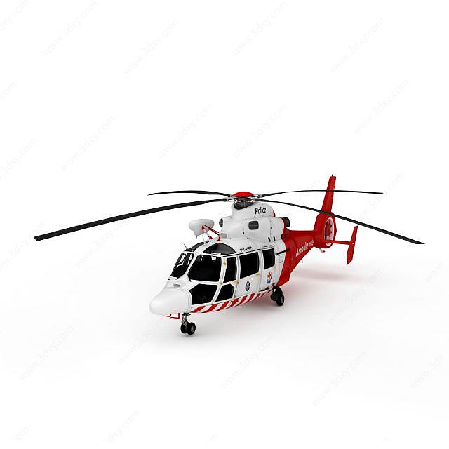 AS365海豚直升机3D模型