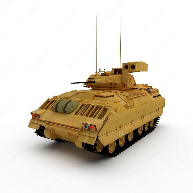 美国M2AB轻型坦克3D模型