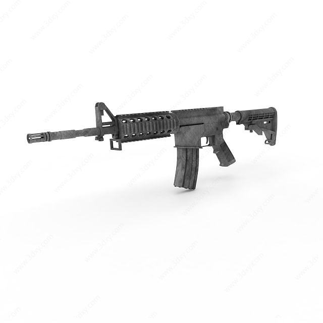 m4a1冲锋枪3D模型