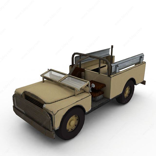 军用运兵车3D模型