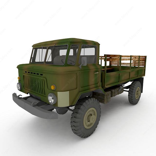军用运输车3D模型