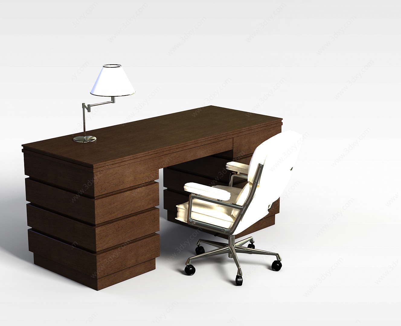 书桌组合3D模型