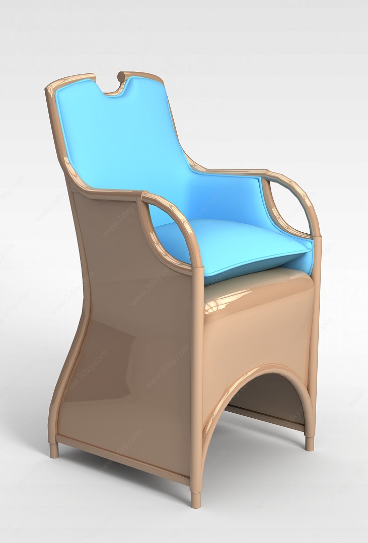 蓝色椅子3D模型