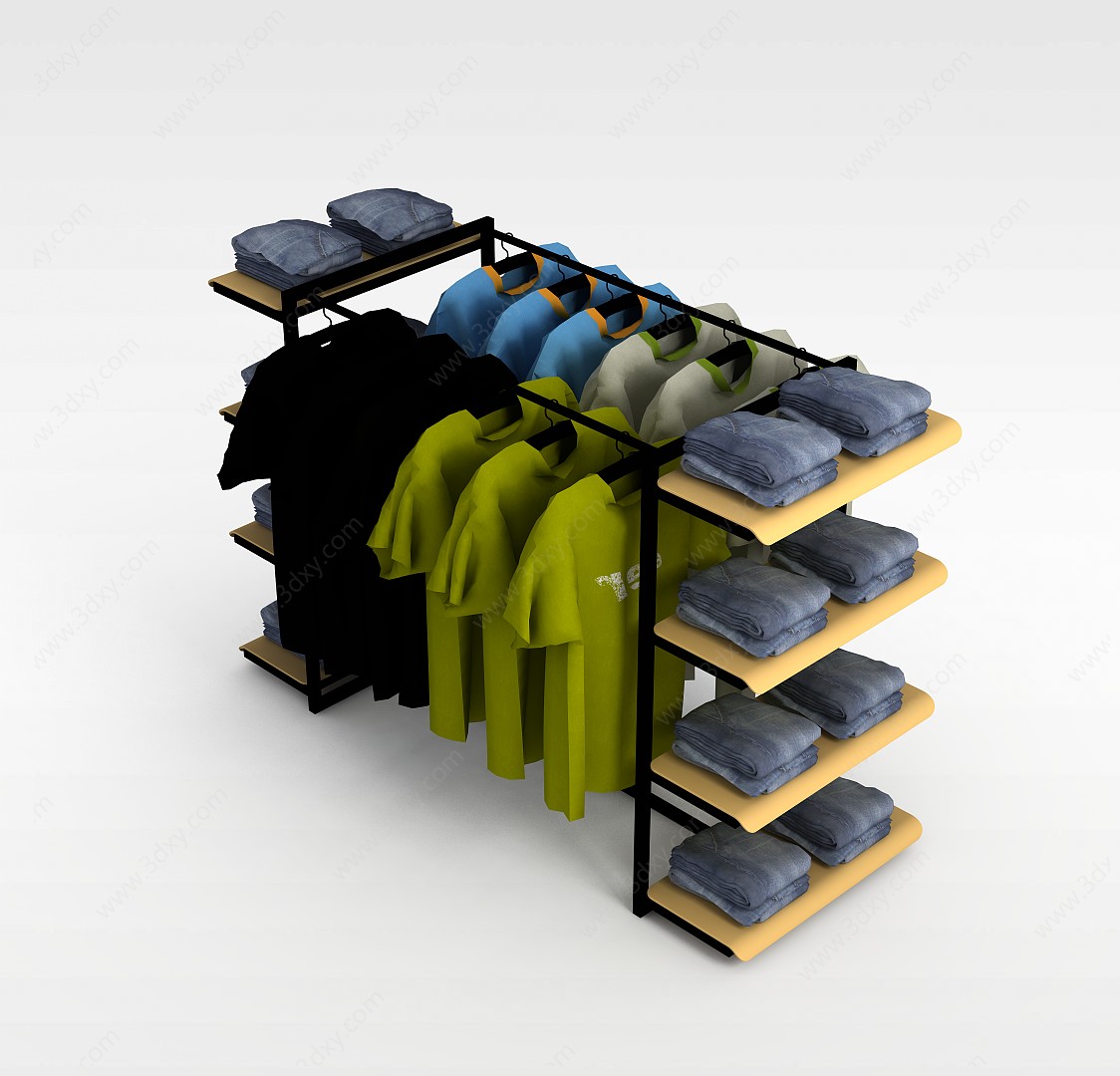 商场服装架3D模型