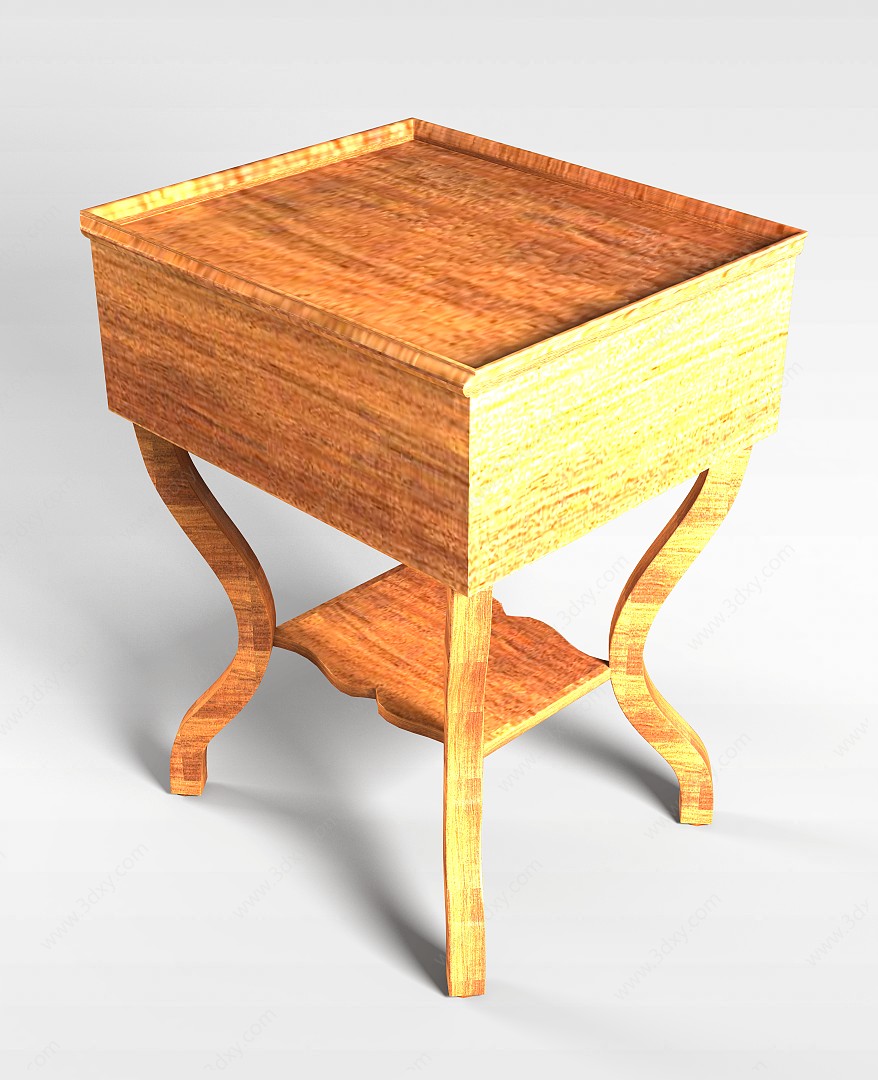 木质桌几3D模型