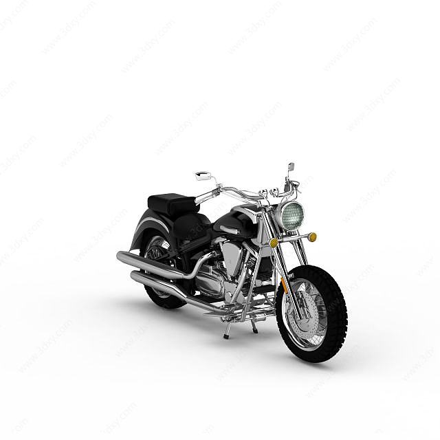时尚摩托车3D模型