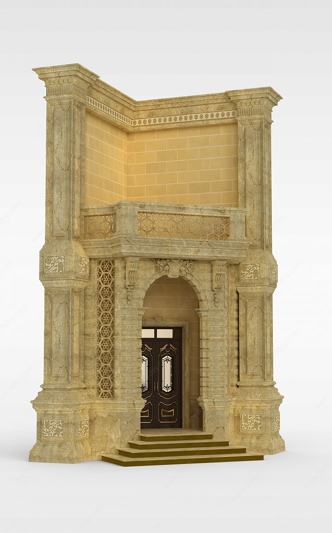欧式建筑构件3D模型