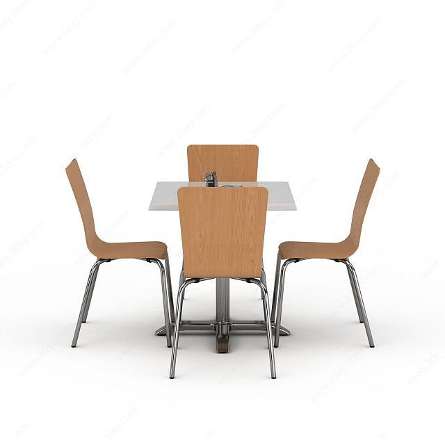 麦当劳桌椅3D模型