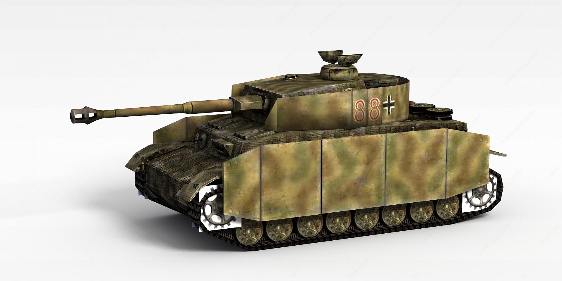 军用坦克3D模型