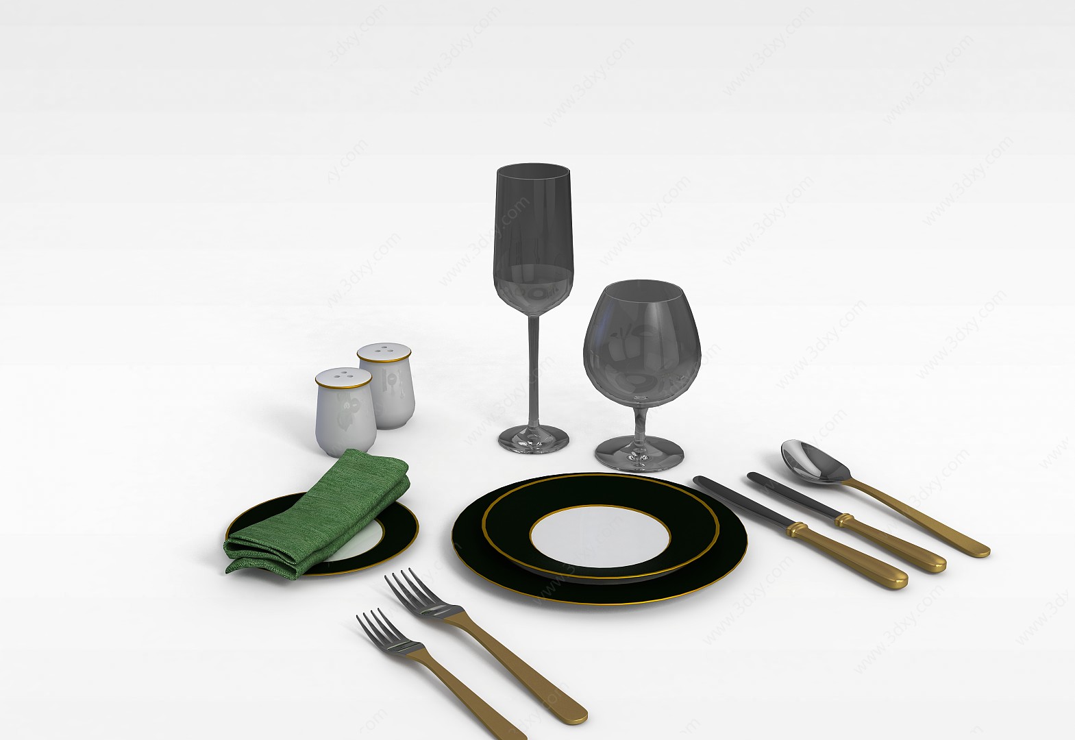 餐厅餐具3D模型
