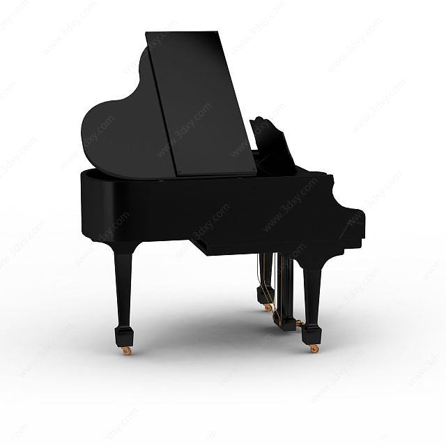 简约钢琴架3D模型