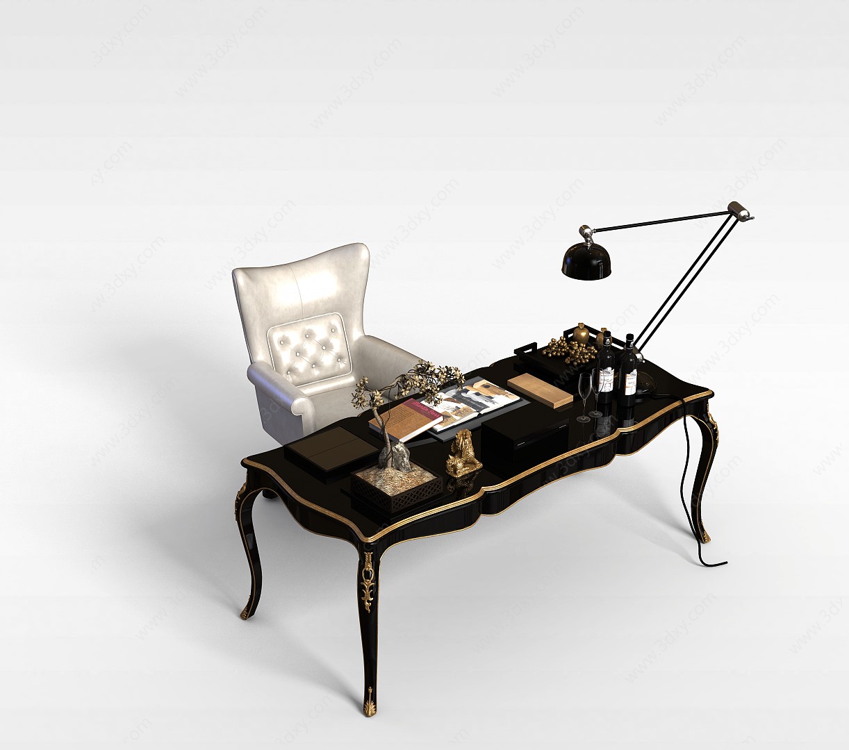 欧式桌椅3D模型
