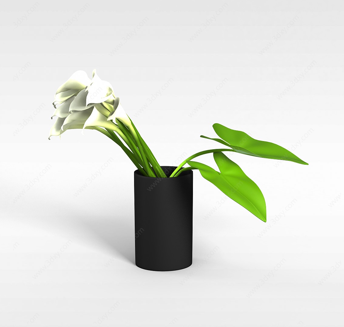 植物插花3D模型