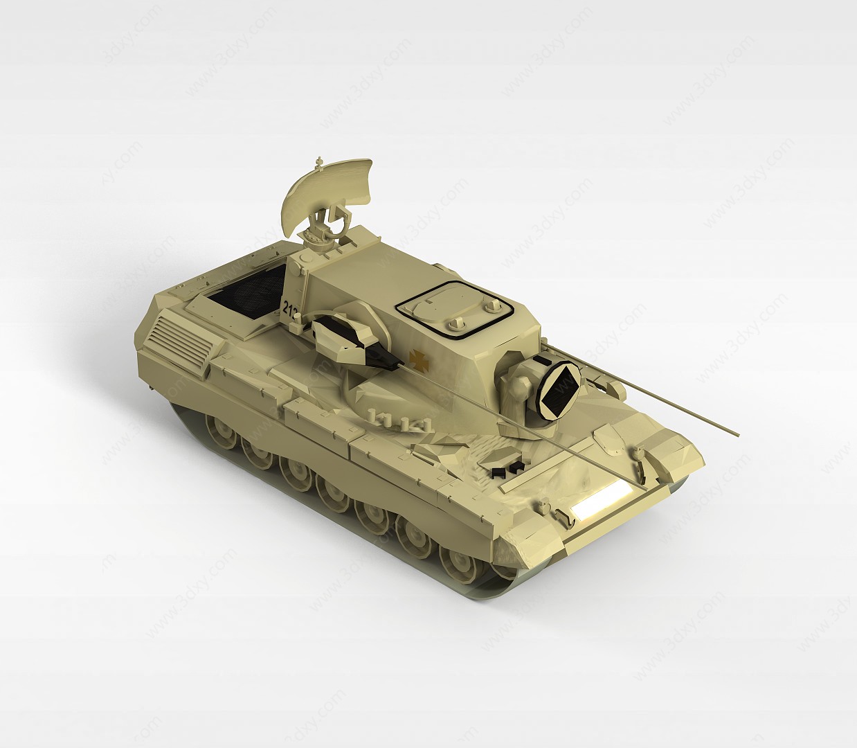 通讯坦克3D模型