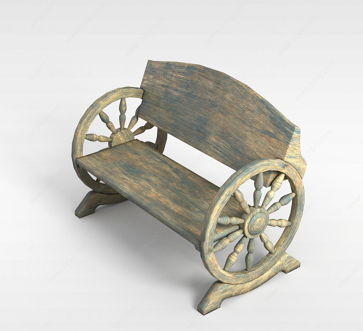 老式木制椅子3D模型