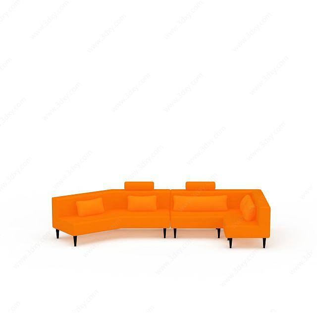 客厅简约沙发3D模型