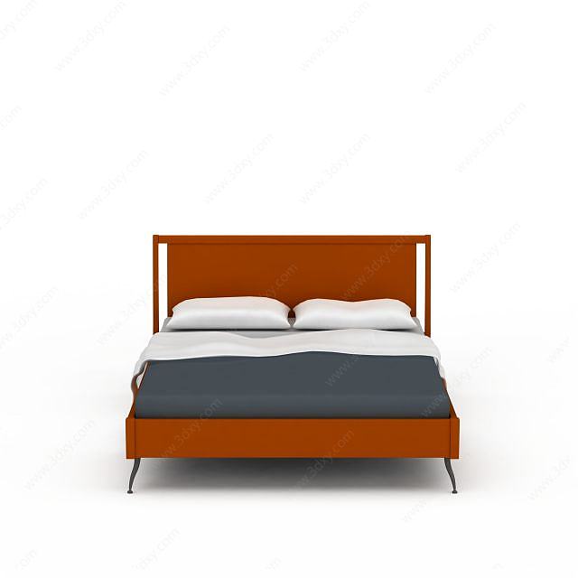 卧室简约床3D模型