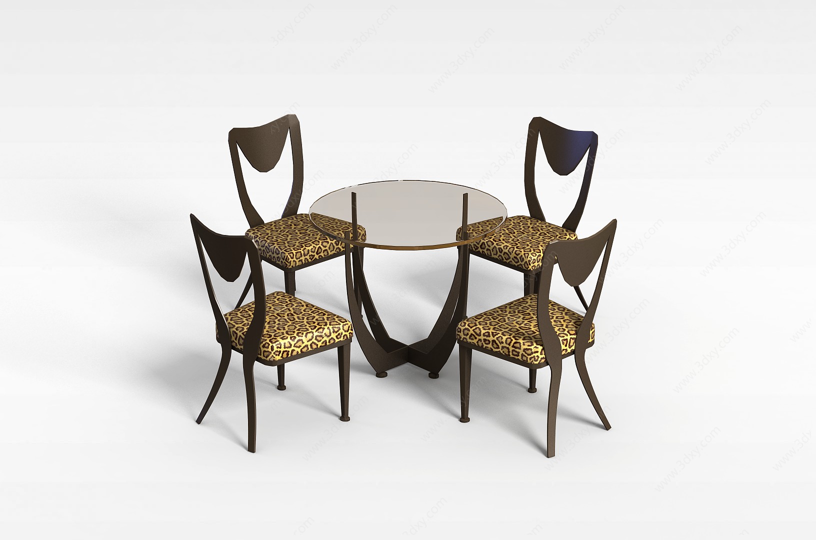 休闲餐桌椅3D模型