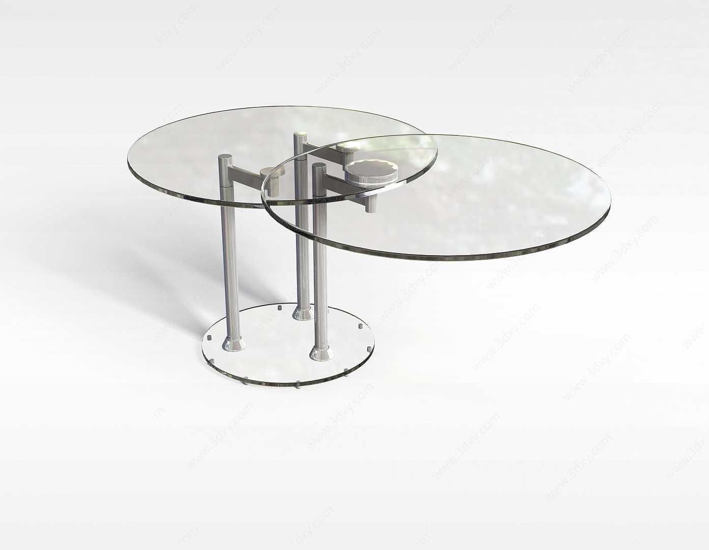 双层玻璃桌3D模型