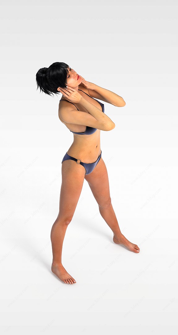 优雅性感女模特3D模型