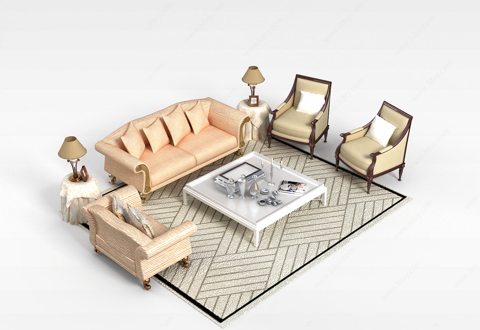 时尚沙发组合3D模型