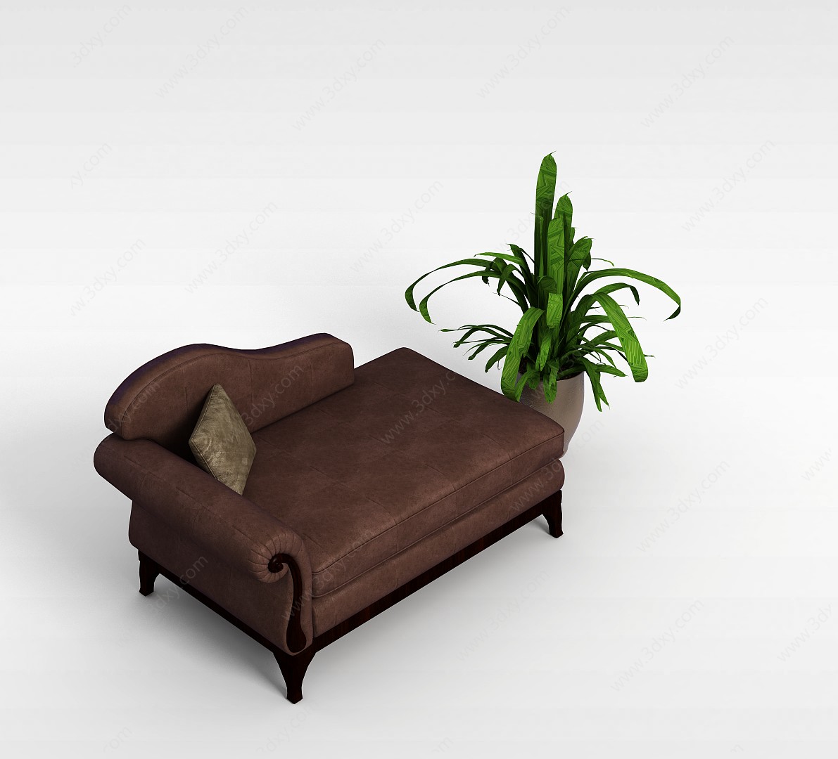 客厅简易风格贵妃椅3D模型