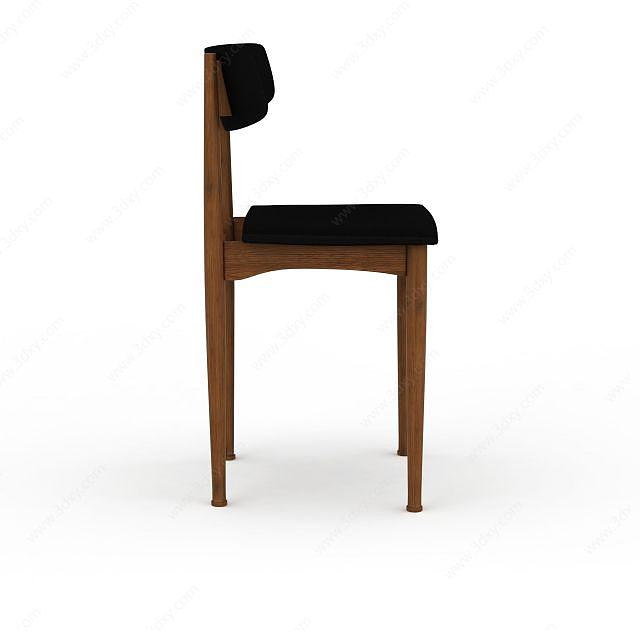 高脚木椅3D模型