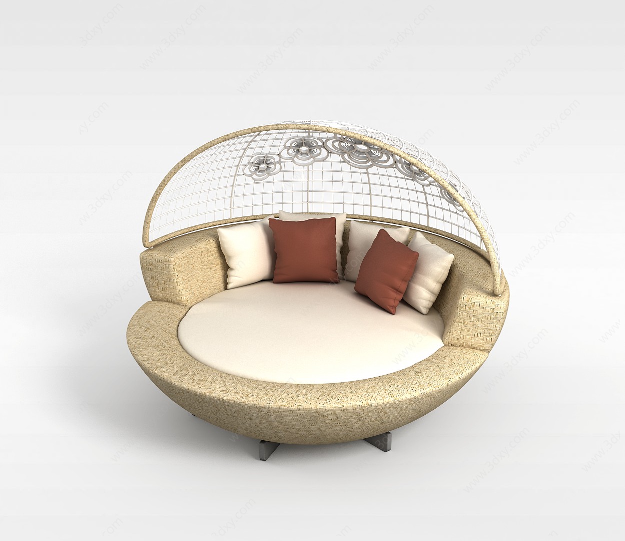 圆形布艺沙发3D模型