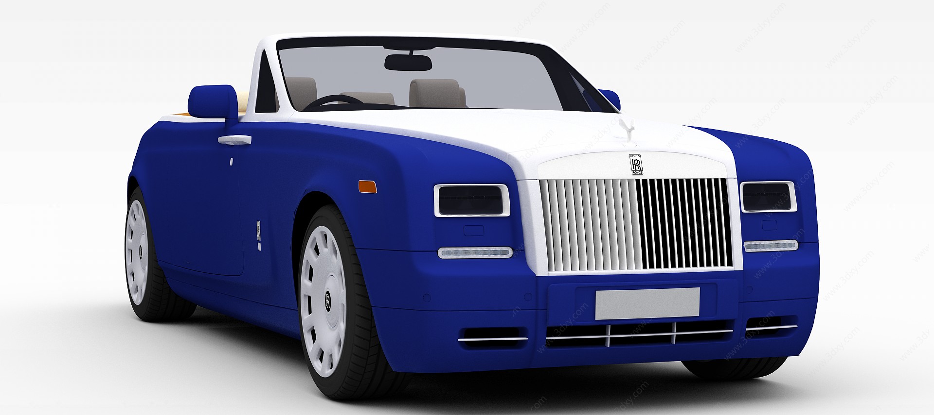蓝色跑车3D模型