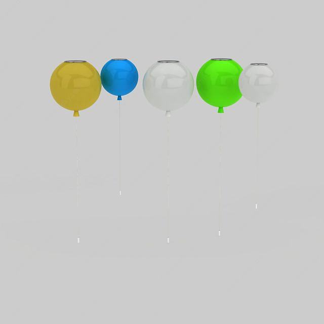 创意气球吊灯3D模型