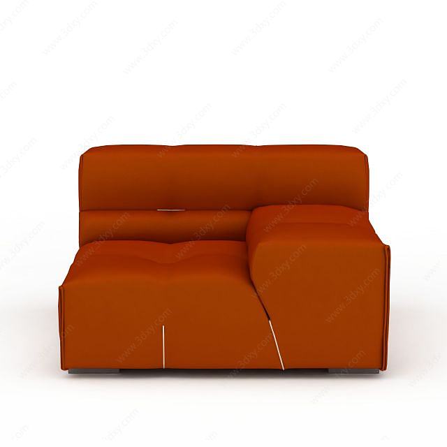 橘色沙发3D模型
