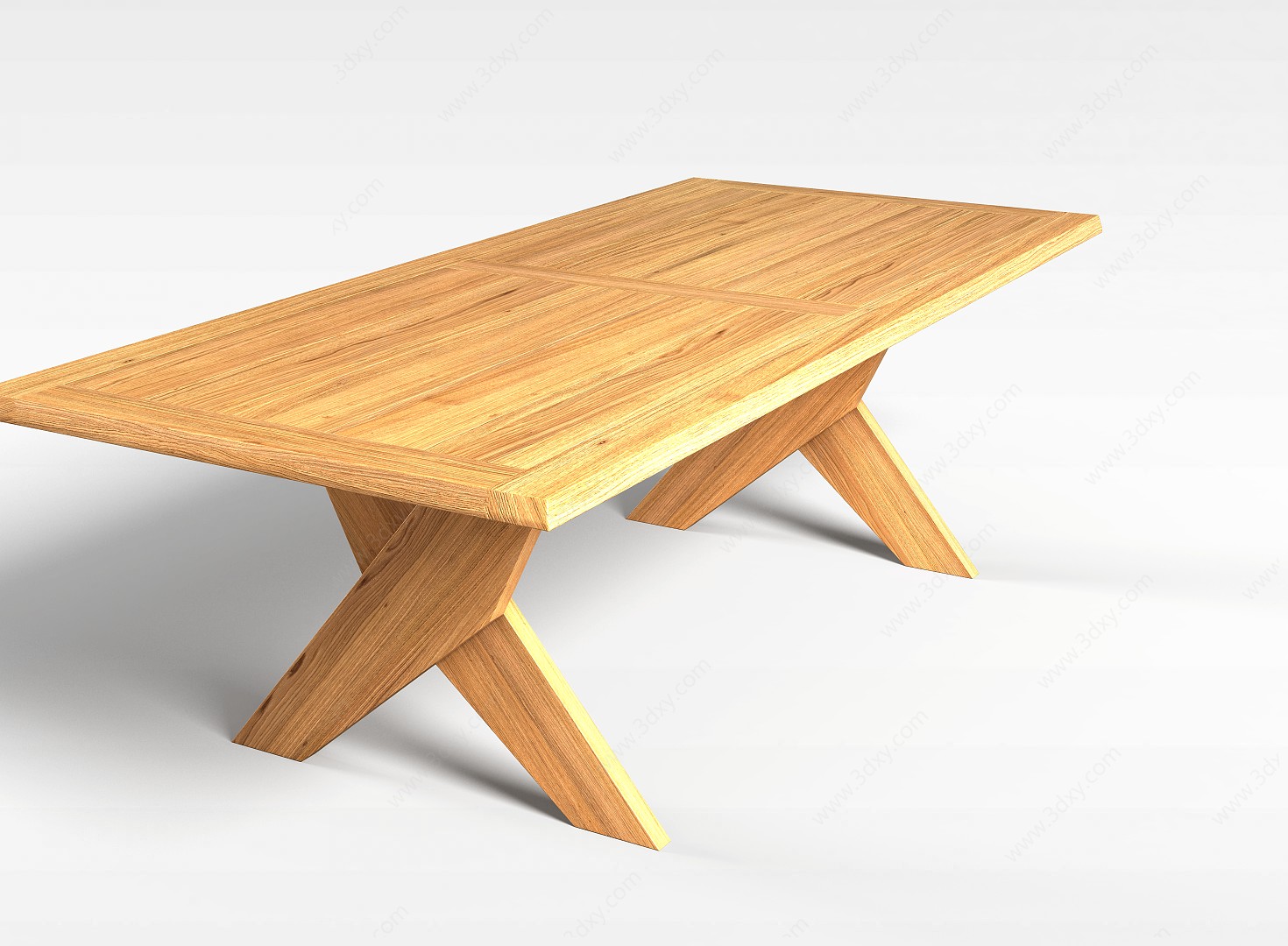 长方形木桌3D模型