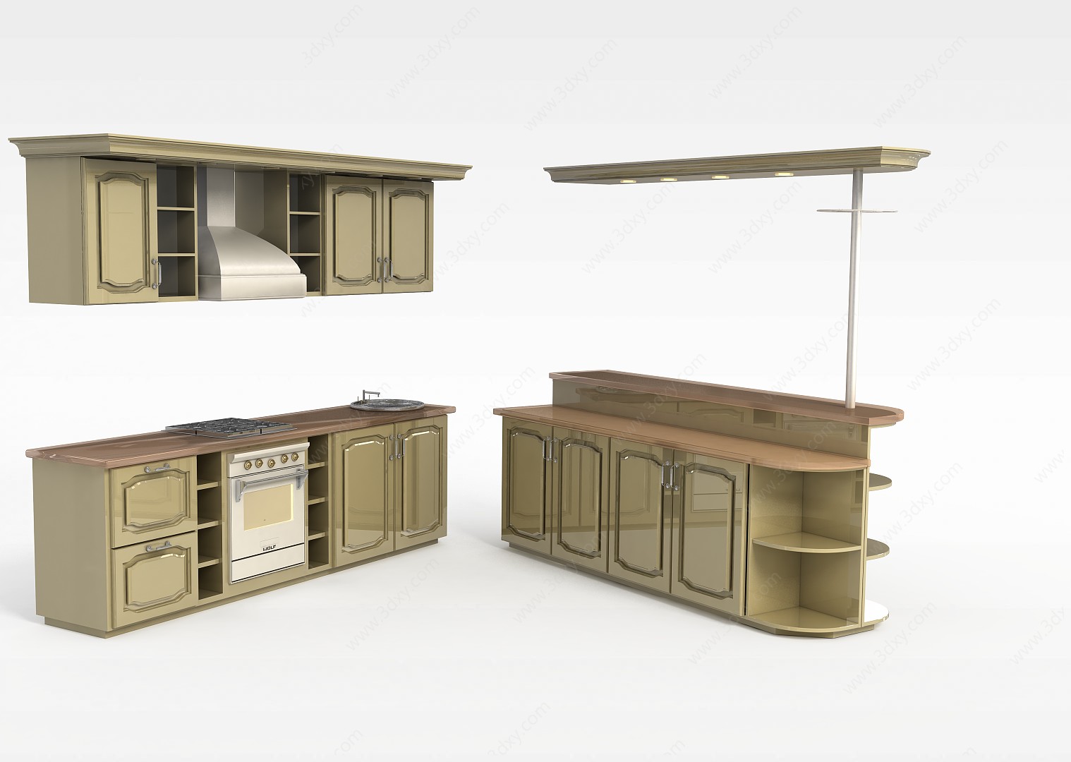 欧式厨房柜3D模型