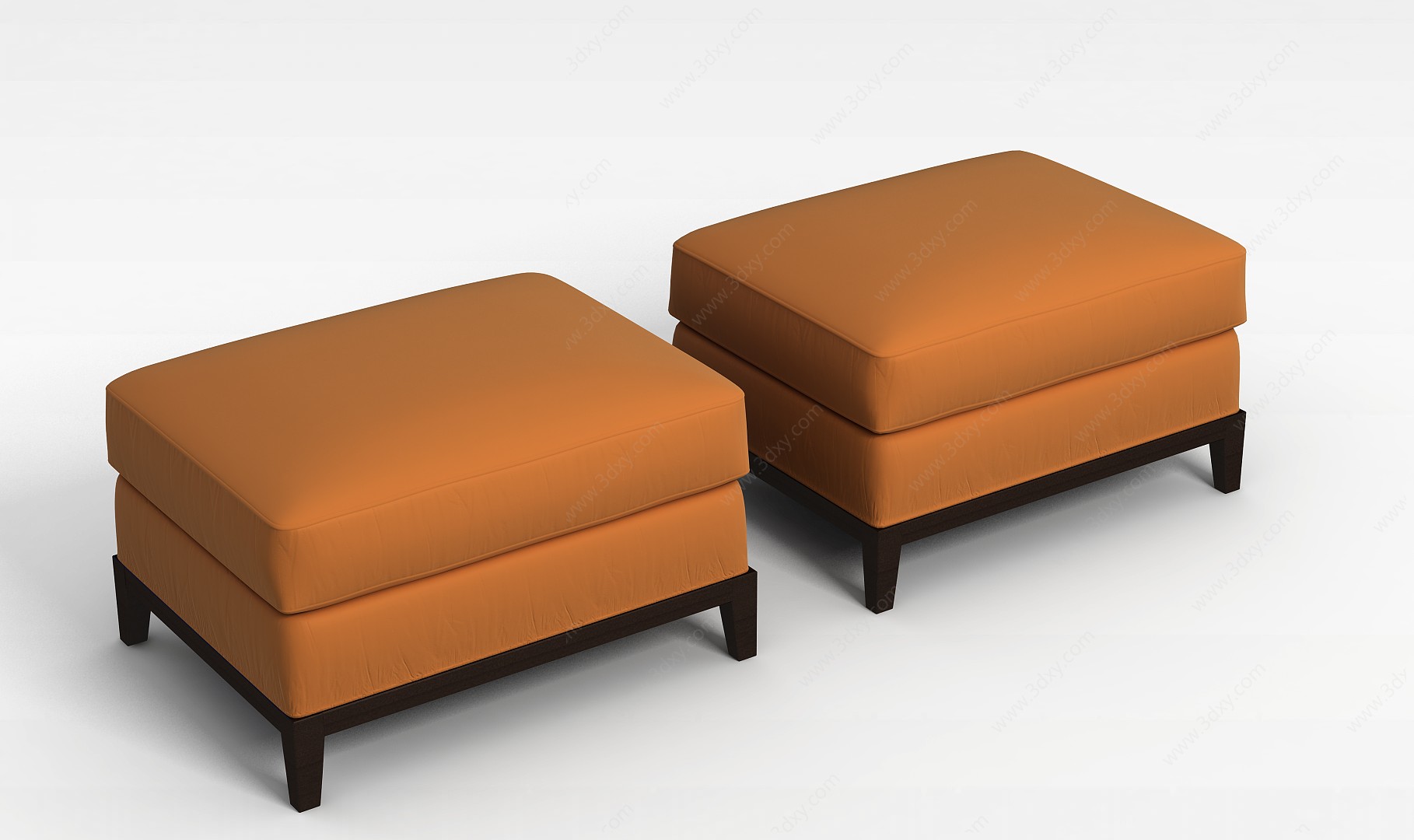 棕色沙发凳3D模型