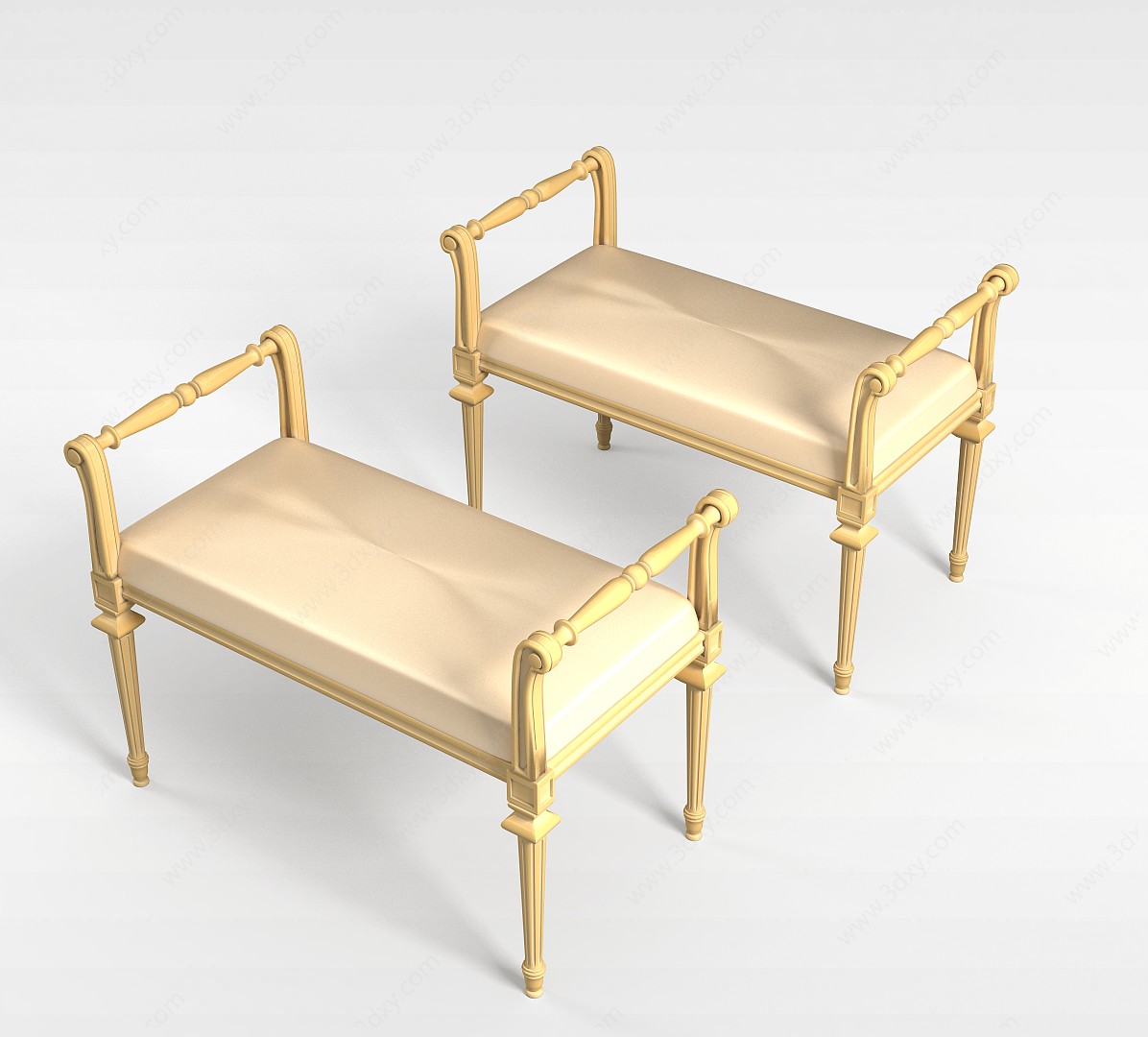 欧式贵妃椅3D模型