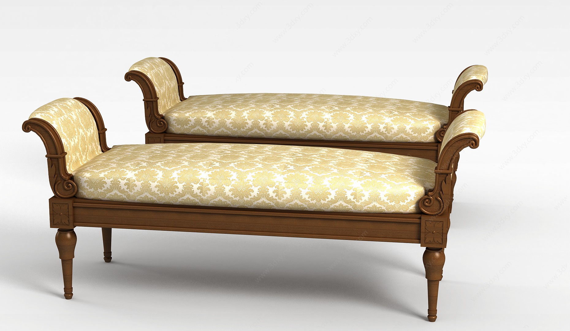 欧式贵妃椅子3D模型