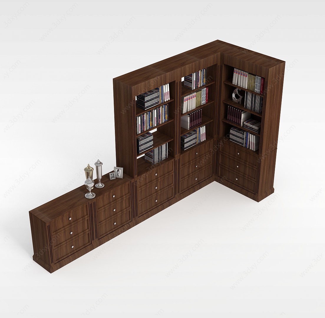 家用书柜3D模型