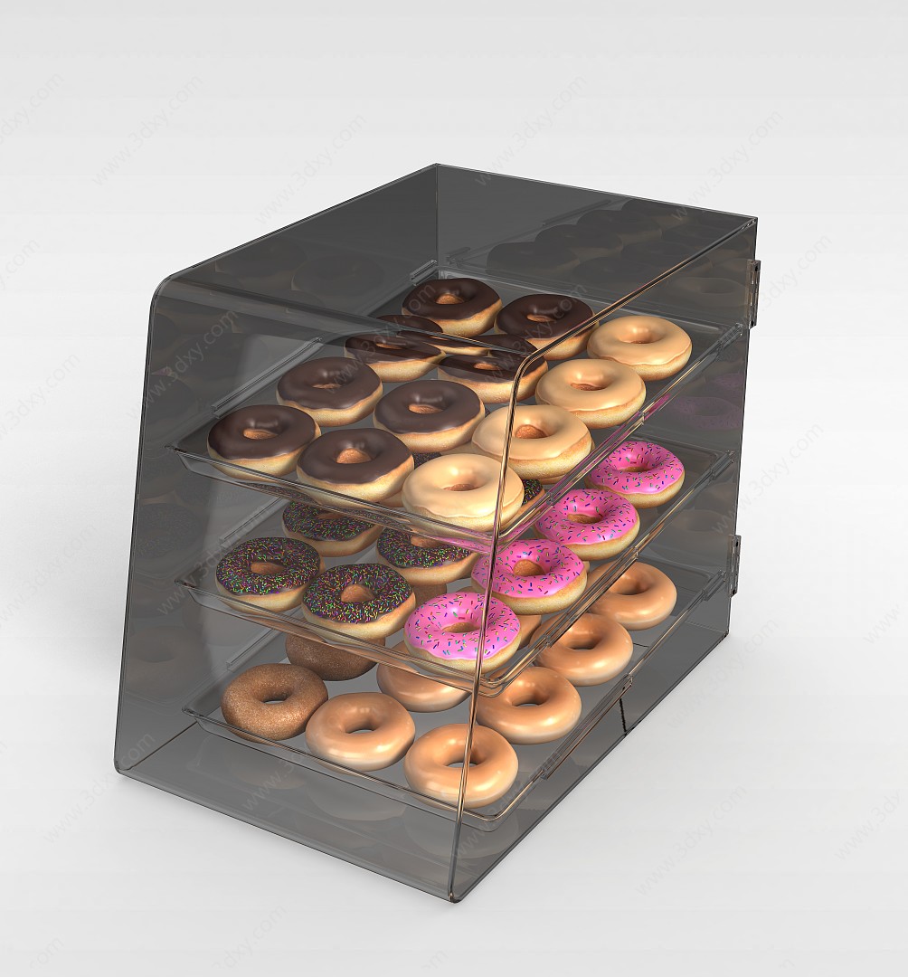 甜甜圈玻璃架3D模型