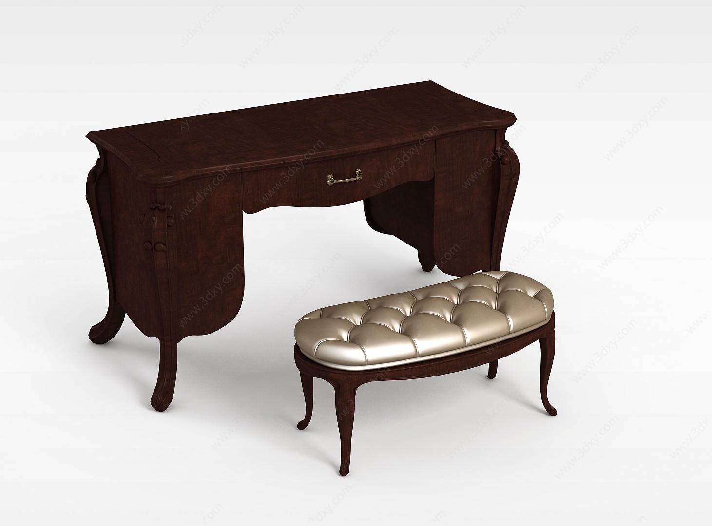 卧室桌椅组合3D模型